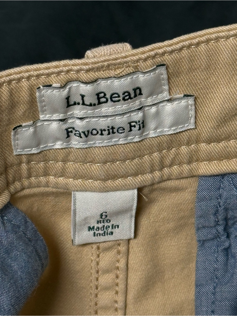L.L. Bean Khaki Straight Favorite Fit Pants in Tan - Picture 9 of 9